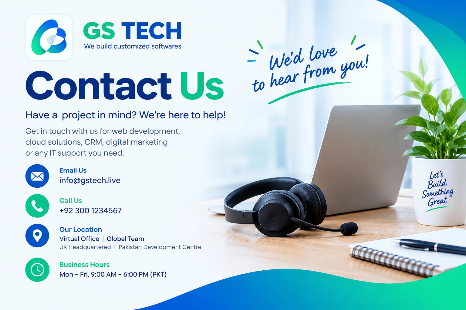 Contact GSTech software development company